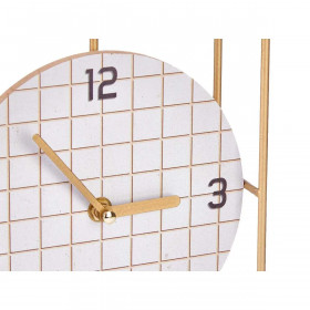 Table clock Squared Black Metal MDF Wood 18,5 x 25,5 x 6 cm (6 Units)