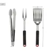 Barbecue Utensils Set Aktive 3 Pieces Barbecue Stainless steel 9 x 41 x 5 cm (4 Units)