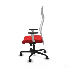 Footrest Home ESPRIT White Polyester MDF Wood Scandi 40 x 40 x 43 cm