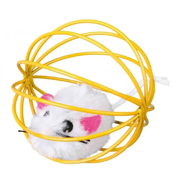 Toys Trixie Mouse in a Wire Ball Multicolour Polyester