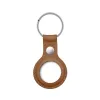 Crong Leather Case with Key Ring – Protective leather case with key ring for Apple AirTag 1/2 (brown)