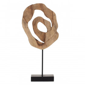 Sculpture Beige Mango wood 26 x 8,5 x 52 cm