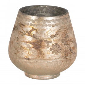 Candleholder White Crystal 17 x 17 x 17 cm