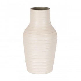 Vase White Ceramic 17 x 17 x 30 cm