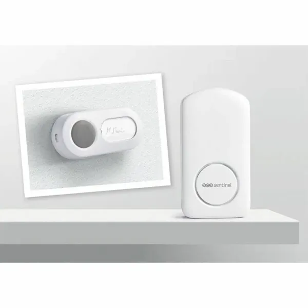 Wireless Doorbell with Push Button Bell SCS SENTINEL OneBell 100 100 m