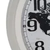 Wall Clock World Map White Black Iron 70 x 70 x 6,5 cm