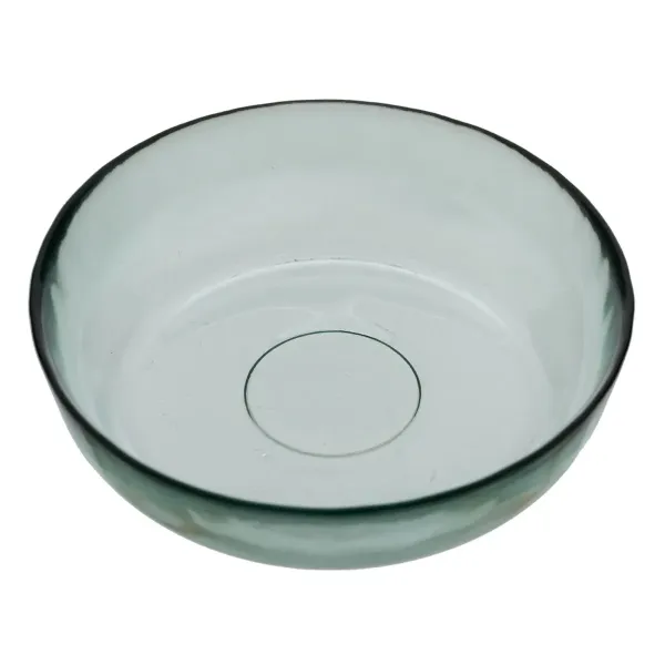 Recycled Glass Centerpiece Green recycled glass 20 x 20 x 5 cm