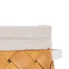 Basket set Natural Wood Fabric 39,5 x 30 x 24 cm (3 Units)