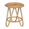 Set of 2 tables Beige Rattan 60 x 60 x 39 cm (2 Units)