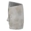 Vase Grey Cement Face 21 x 18 x 32,5 cm