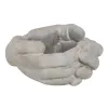 Planter Grey Cement Hand 24 x 22 x 12 cm