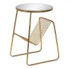 Small Side Table Golden Iron Mirror 48,5 x 43,5 x 66 cm