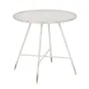 Small Side Table Cream Iron 80 x 80 x 75 cm