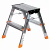 2-step folding ladder Krause 130020 Silver Aluminium