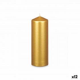 Candle Golden 7 x 20 x 7 cm (12 Units)