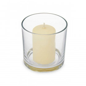 Scented Candle 10 x 10 x 10 cm (6 Units) Glass Vanilla