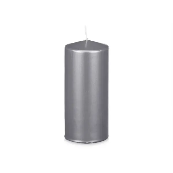 Candle Silver 9 x 20 x 9 cm (8 Units)