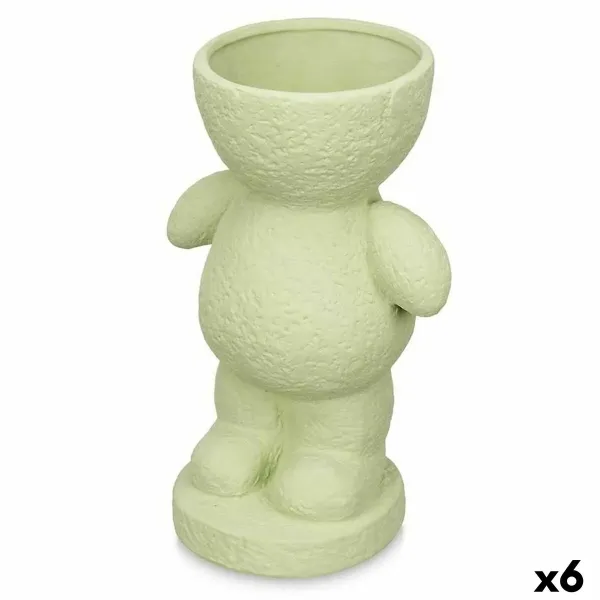 Decorative Figure Green 16 x 25 x 12 cm Vase (6 Units)