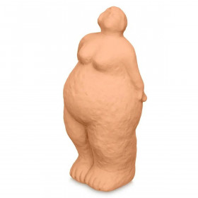 Decorative Figure Orange Dolomite 14 x 34 x 12 cm (6 Units) Lady Standing