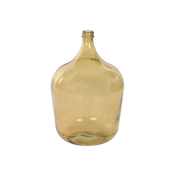 Vase Home ESPRIT Yellow Recycled glass 36 x 36 x 56 cm