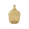 Vase Home ESPRIT Yellow Recycled glass 36 x 36 x 56 cm