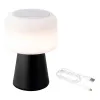 LED Lamp with Bluetooth Speaker and Wireless Charger Lumineo 894415 Black 22,5 cm Rechargeable