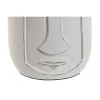 Vase Home ESPRIT White Mango wood Modern Face 15 x 15 x 45 cm