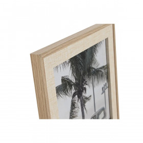 Photo frame Home ESPRIT Natural Crystal MDF Wood 25 x 1,8 x 30 cm