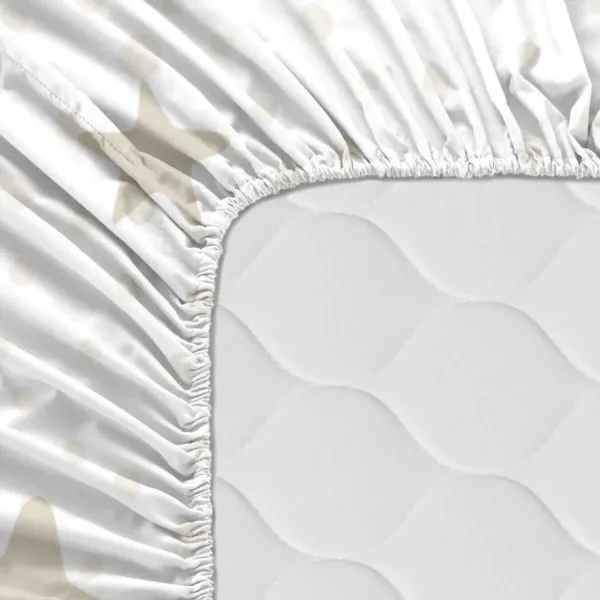 Fitted sheet HappyFriday BASIC KIDS Beige 90 x 200 x 32 cm