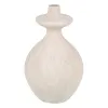 Vase Cream Ceramic Sand 21 x 21 x 38 cm