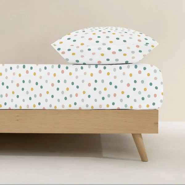 Fitted bottom sheet Kids&Cotton Kibo Multicolour 90 x 200 cm