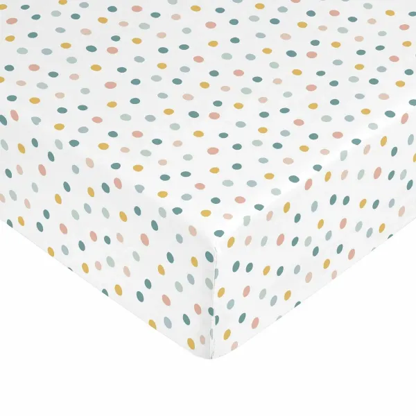 Fitted bottom sheet Kids&Cotton Kibo Multicolour 90 x 200 cm