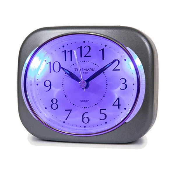 Analogais Pulkstenis ar Modinātāju Timemark 10 x 8,5 x 4 cm Pelēks Plastmasa