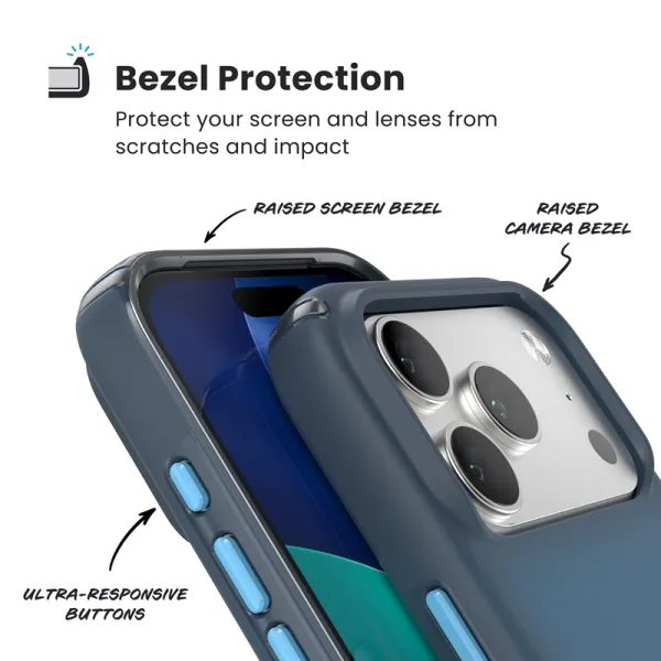 Speck Presidio Lux MagSafe - Case iPhone 17 Pro (Deep Sea Fade / Black / Spell Blue)