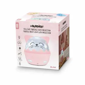 Night light Bigben NLPKIDSCAT Pink Plastic