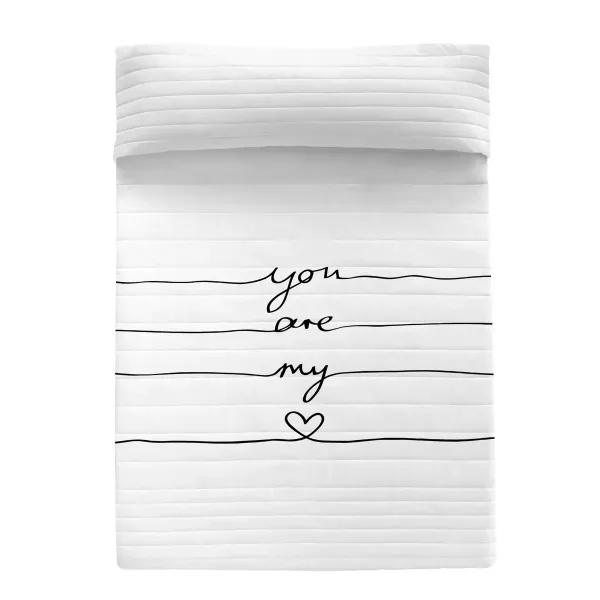 Bedspread (quilt) HappyFriday Blanc My Love Multicolour 180 x 260 cm