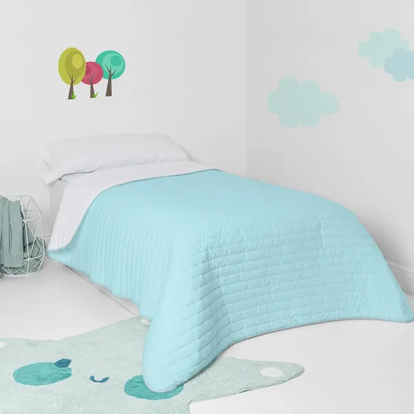 Bedspread (quilt) HappyFriday Basic Kids Dash Blue 180 x 260 cm