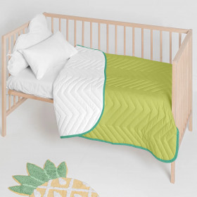 Bedspread (quilt) HappyFriday Basic Kids Arista Green 100 x 130 cm