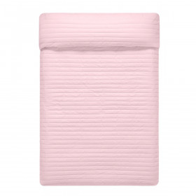 Reversible Bedspread HappyFriday Basic Dash Pink Navy Blue 260 x 260 cm