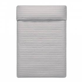 Reversible Bedspread HappyFriday Basic Dash Grey 240 x 260 cm