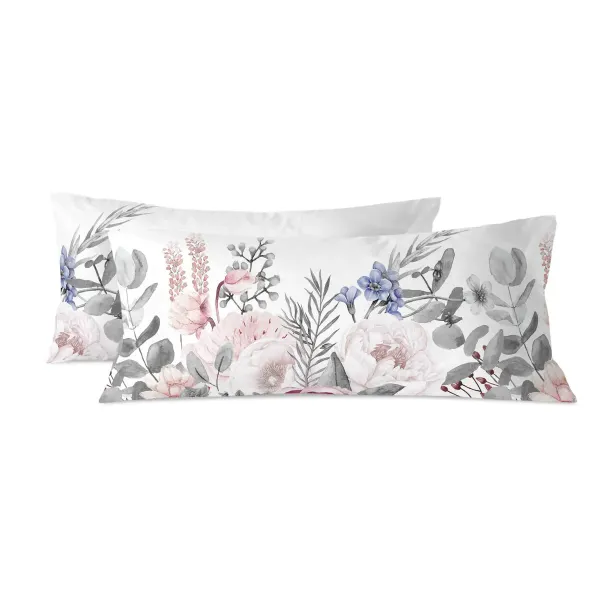 Pillowcase HappyFriday Delicate bouquet Multicolour 45 x 110 cm (2 Units)