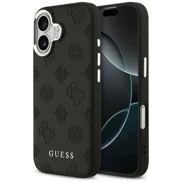 Guess Peony Hot Stamp Script MagSafe - Case iPhone 17 (black)