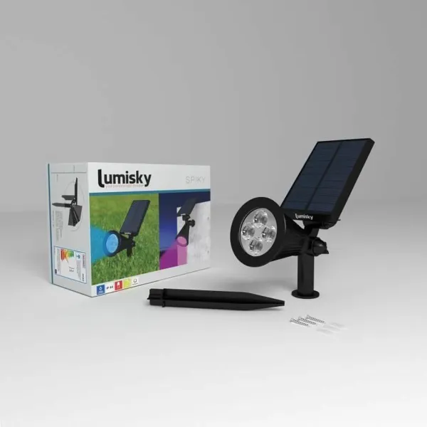 Solar lamp Lumisky Black rouge 200 Lm (2 Pieces) (2 Units)