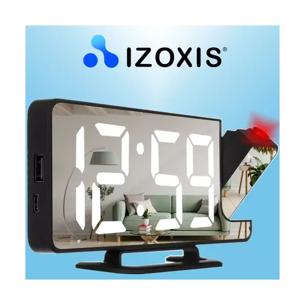 Alarm clock - LED clock with projector Izoxis 19576