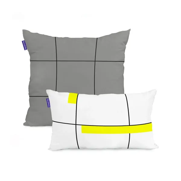 Cushion cover HappyFriday Blanc Firefly Multicolour 2 Pieces