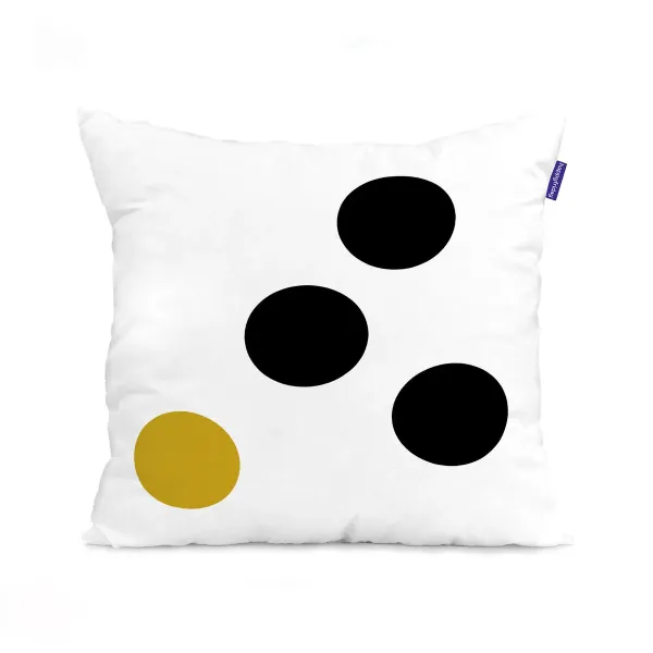 Cushion cover HappyFriday Blanc Mustard Multicolour 2 Pieces