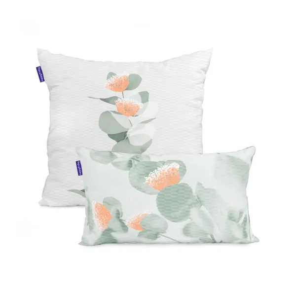 Cushion cover HappyFriday Blanc Corymbia Multicolour 2 Pieces