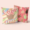Cushion cover HappyFriday Aware Good vibes Multicolour 50 x 50 cm 2 Pieces