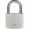 Key padlock Yale Brass Steel Rectangular Silver