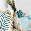 Nordic cover HappyFriday Blanc Foliage mint Multicolour 180 x 220 cm